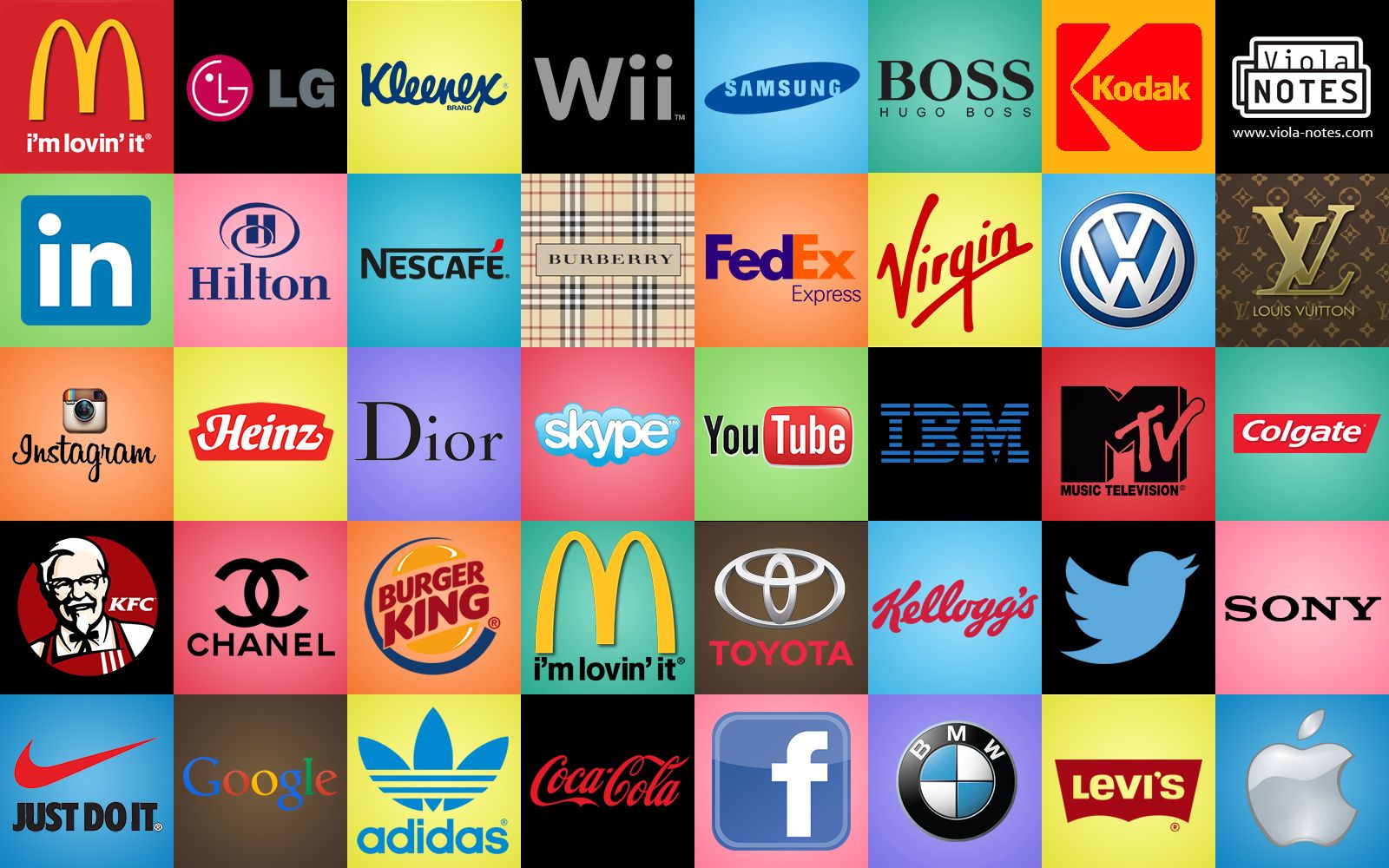 Famous Brands Collage