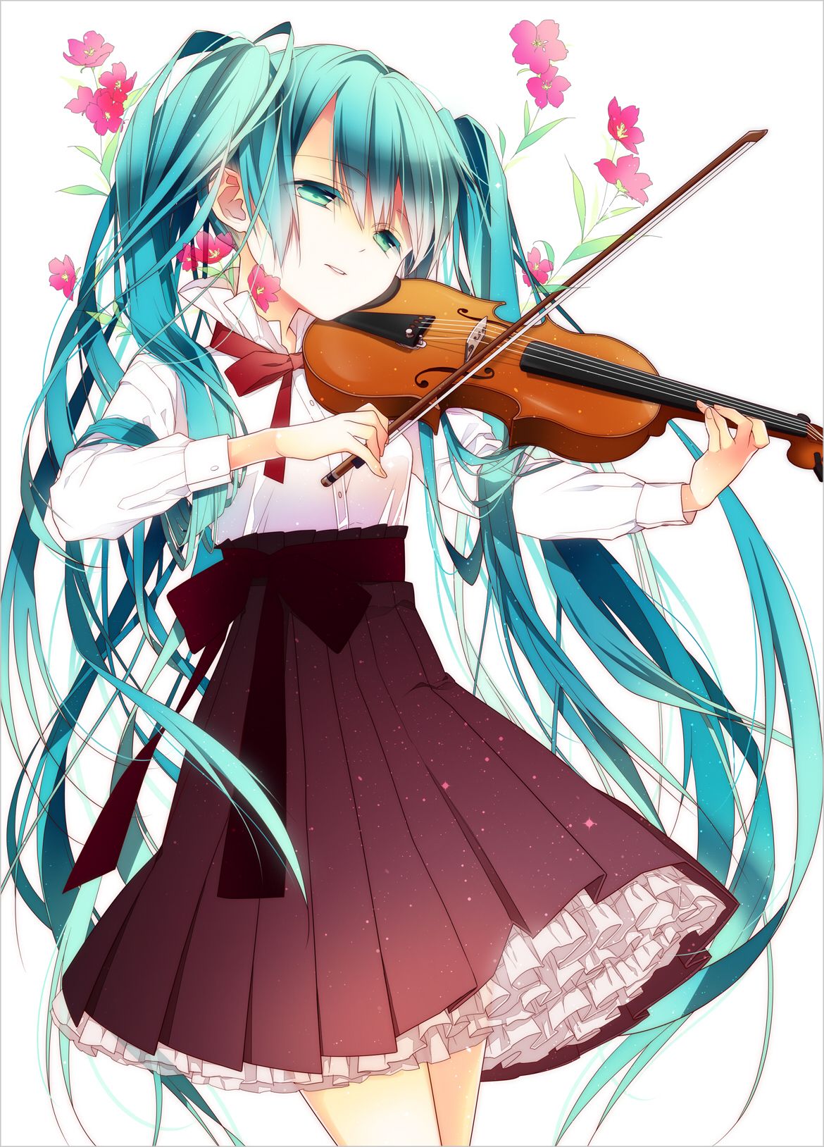 Playing Violin Anime Image Board
