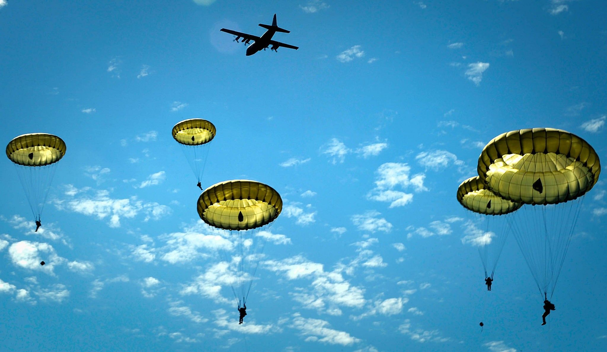 United States Army, Airborne, Military, USA, Parachutes, Lockheed