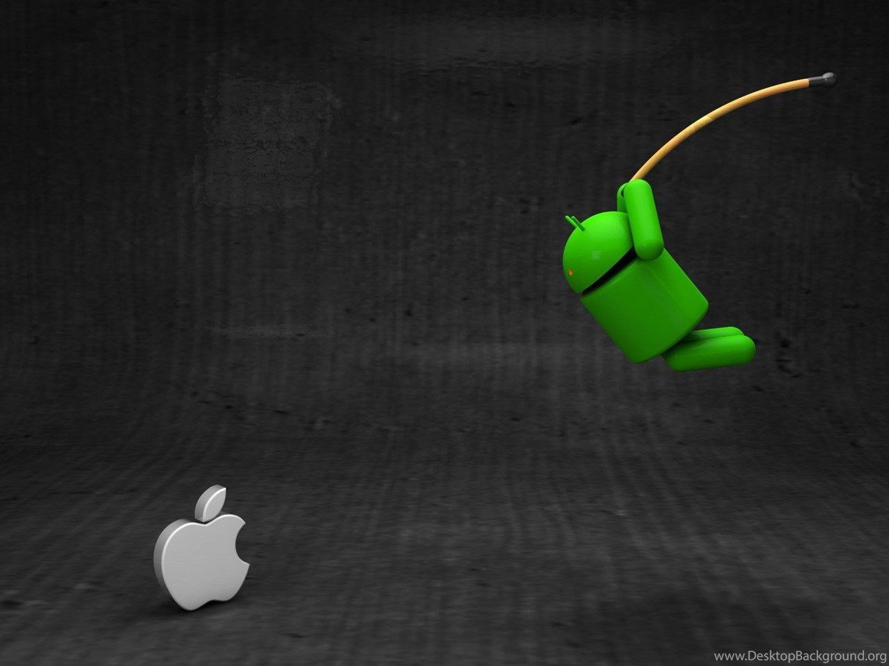 Android Vs. Apple Wallpaper Desktop Background
