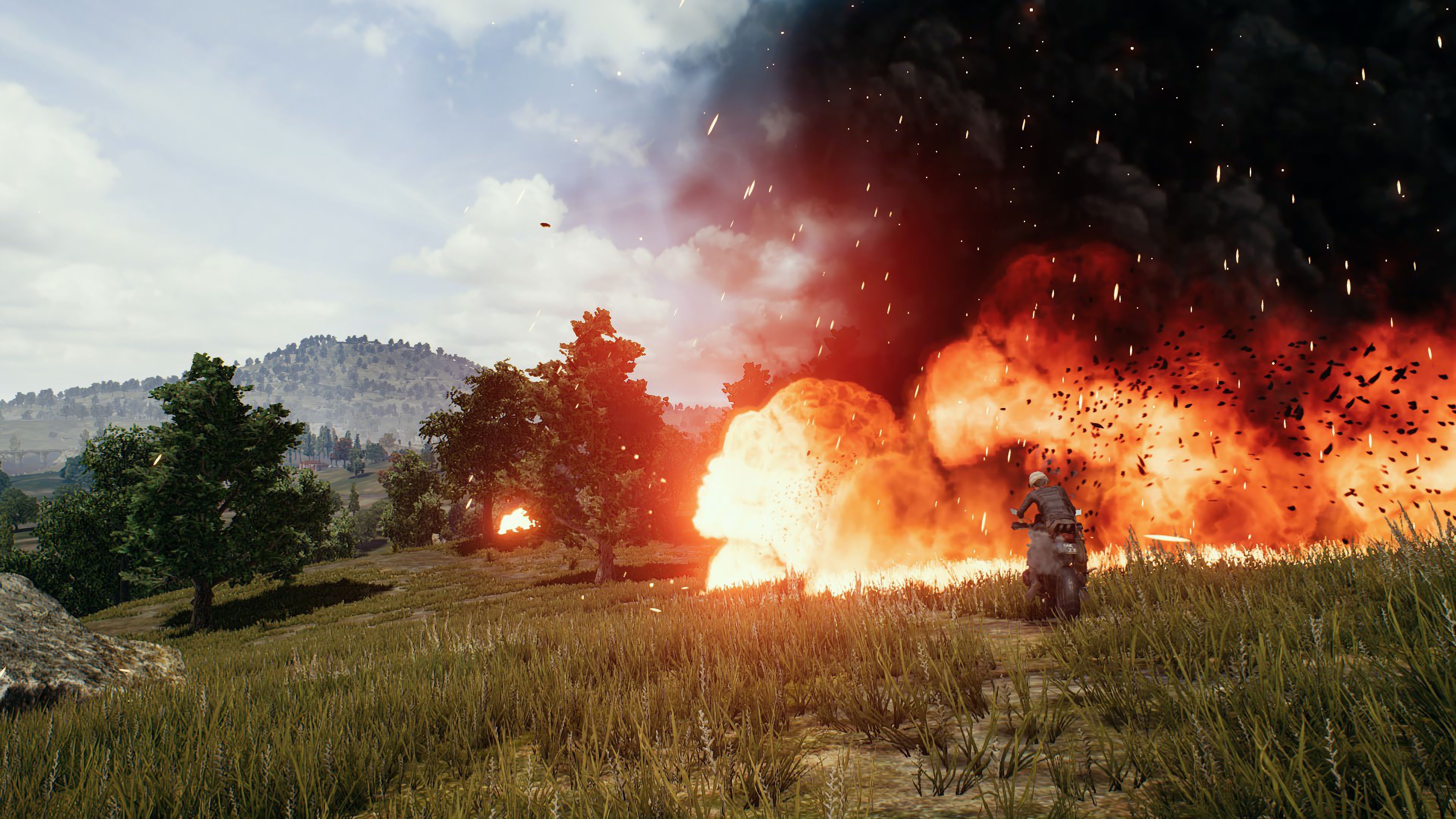 PUBG PlayerUnknown's Battlegrounds Explosion 4K Wallpaper PlayerUnknown's Battlegrounds (PUBG) 4k wallpaper. Wallpaper, Wallpaper background, Explosion
