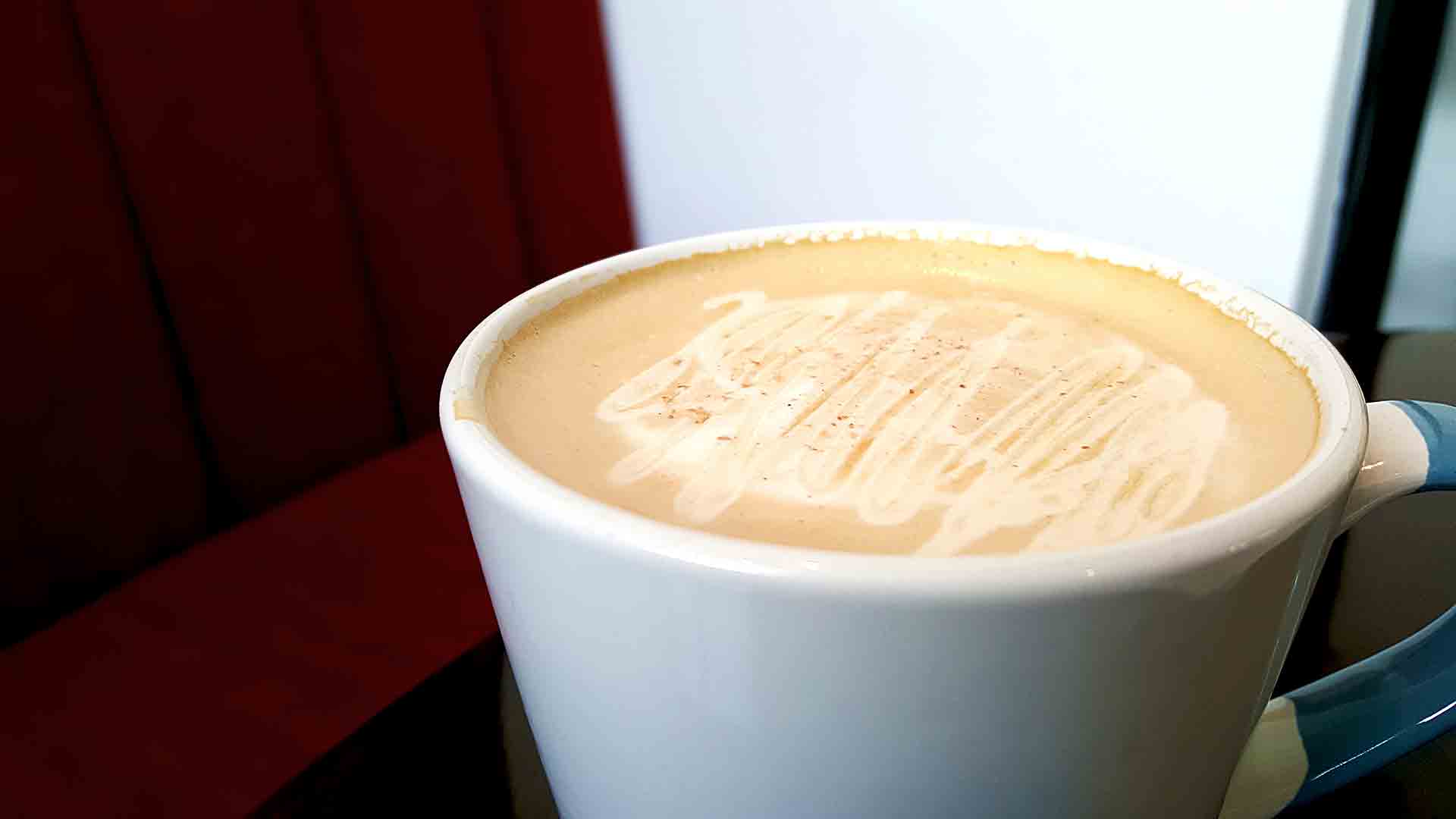 Salted Caramel Latte In A Family Friendly Cafe. Hidden Gems Vancouver