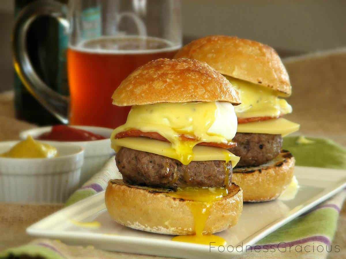 Eggs Benedict Burger Sliders