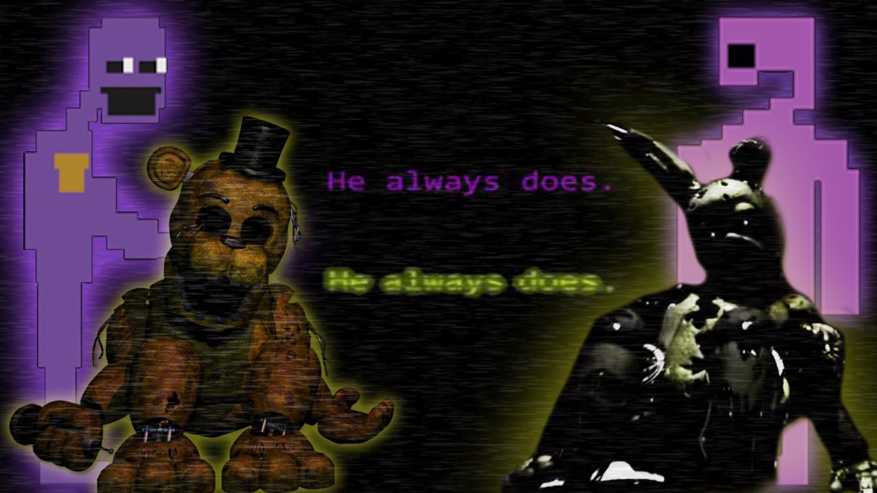 Golden Freddy and Spring Trap.the links with Purple and Gold