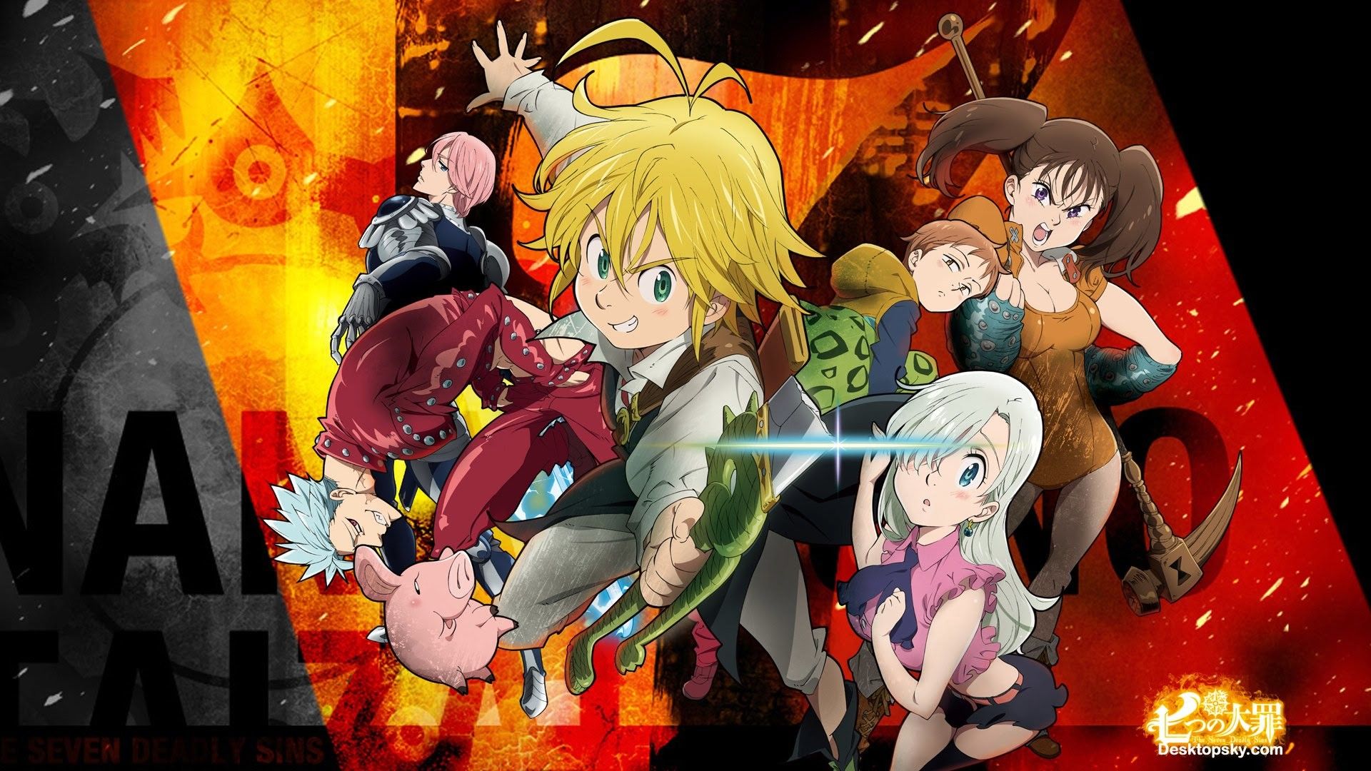 seven deadly sins anime whole crew flashcards on Tinycards