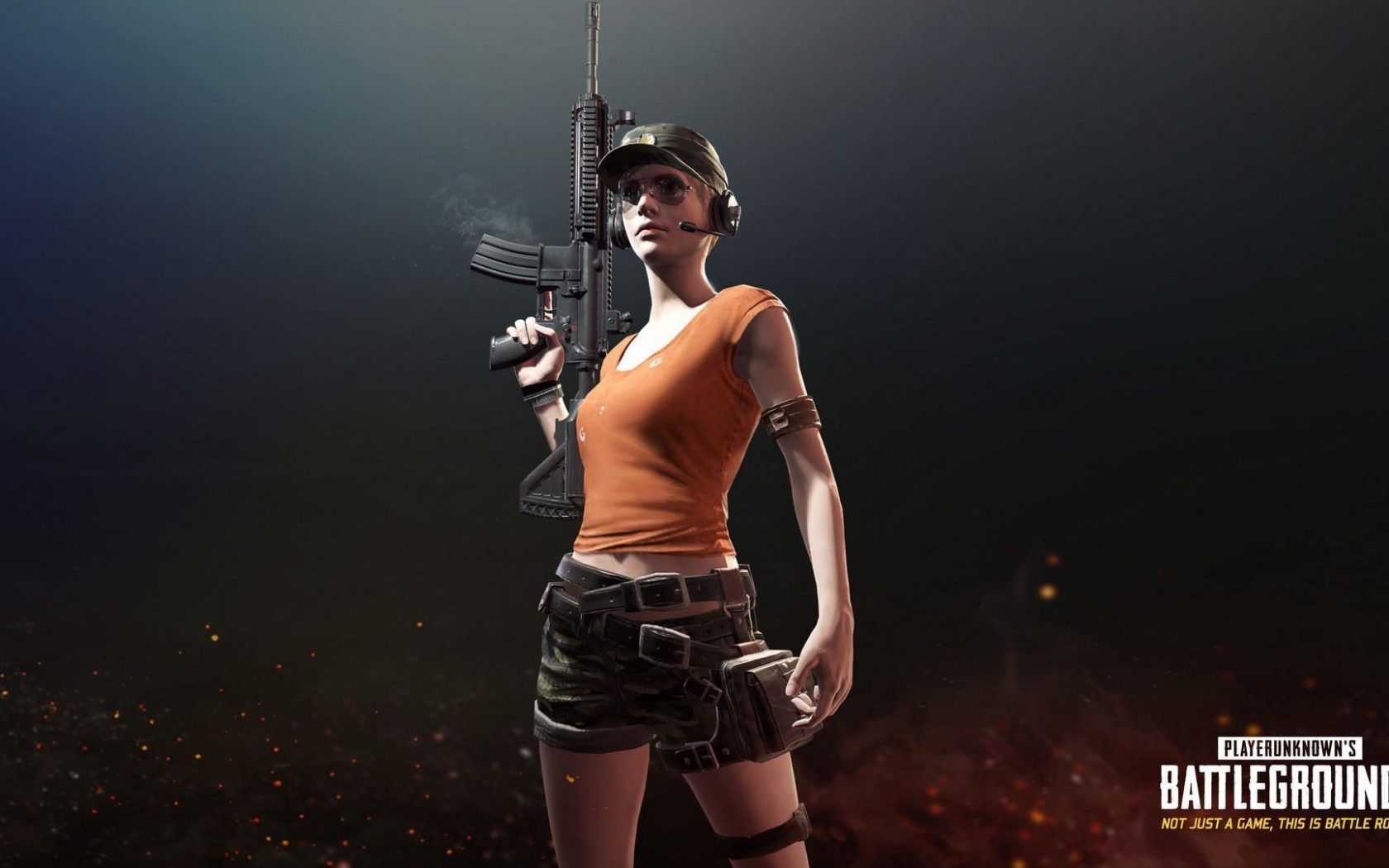 Game Pubg Hottest Girl Player With Gun Wallpaper