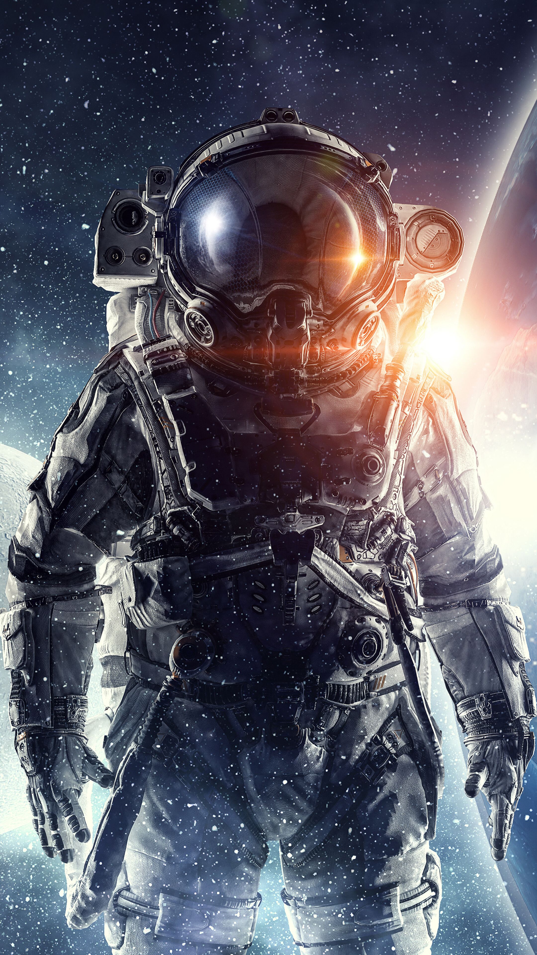 Astronaut, Outer Space, Stars, 4K iPhone 6s, 6 HD