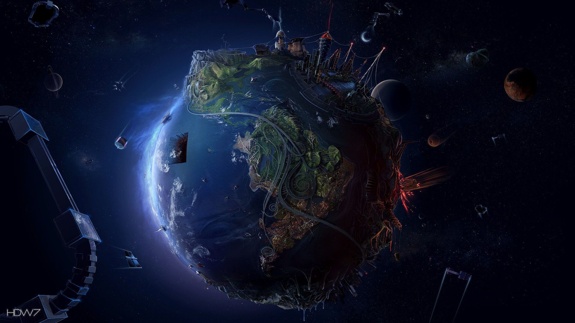 Fantasy Planets Wallpaper