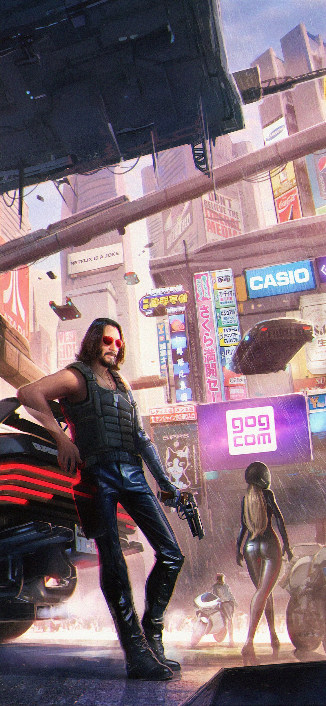 keanu reeves in cyberpunk 2077 4k iPhone X Wallpaper Free Download