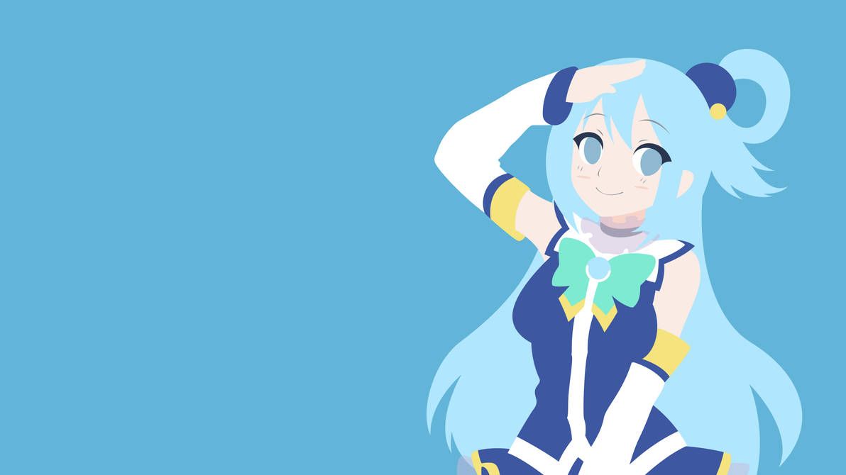 Free download Konosuba Aqua minimalism wallpaper