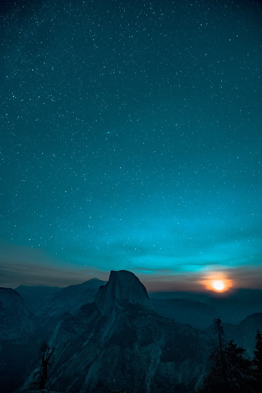 Stunning Mountain Star Landscape Night Sky Picture
