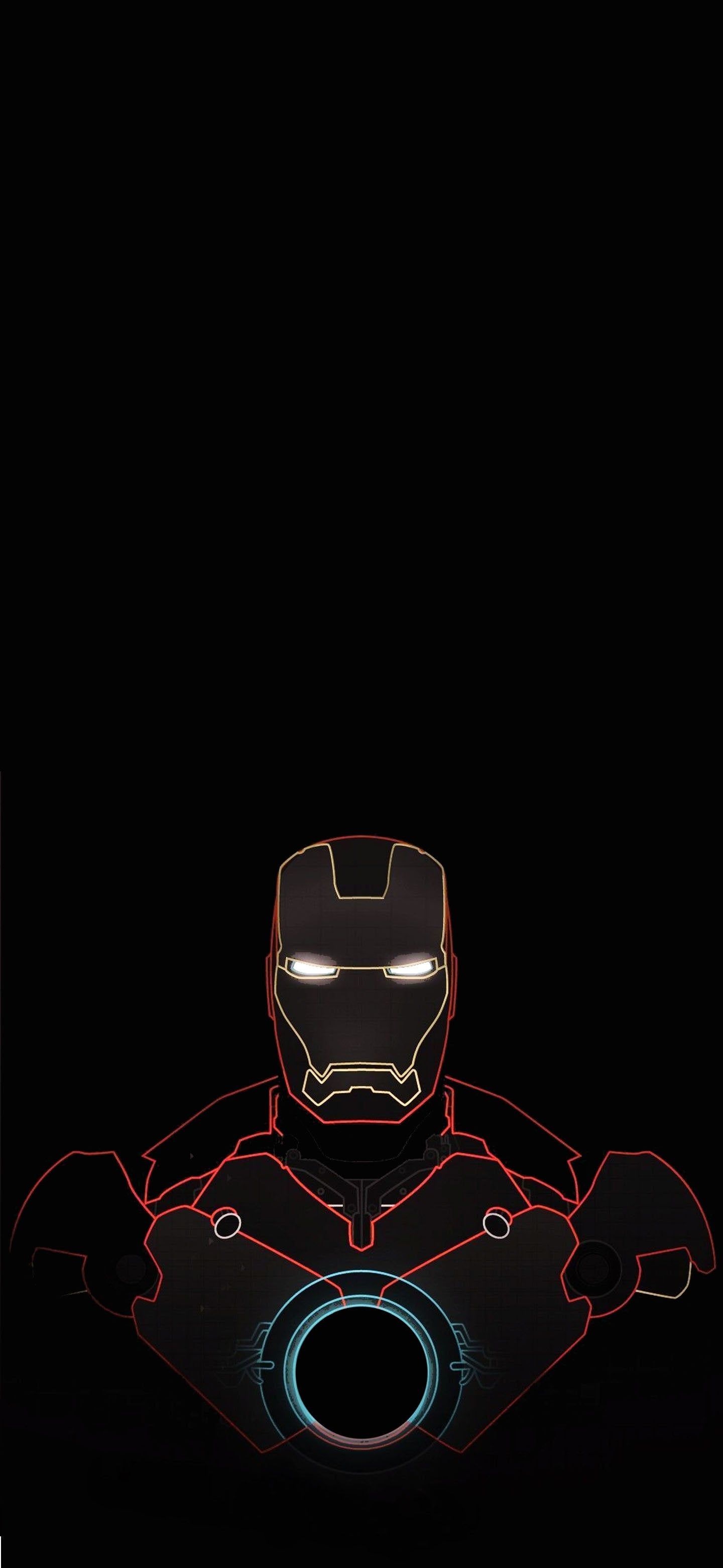 someone please align this iron man wallpaper to my fingerprint