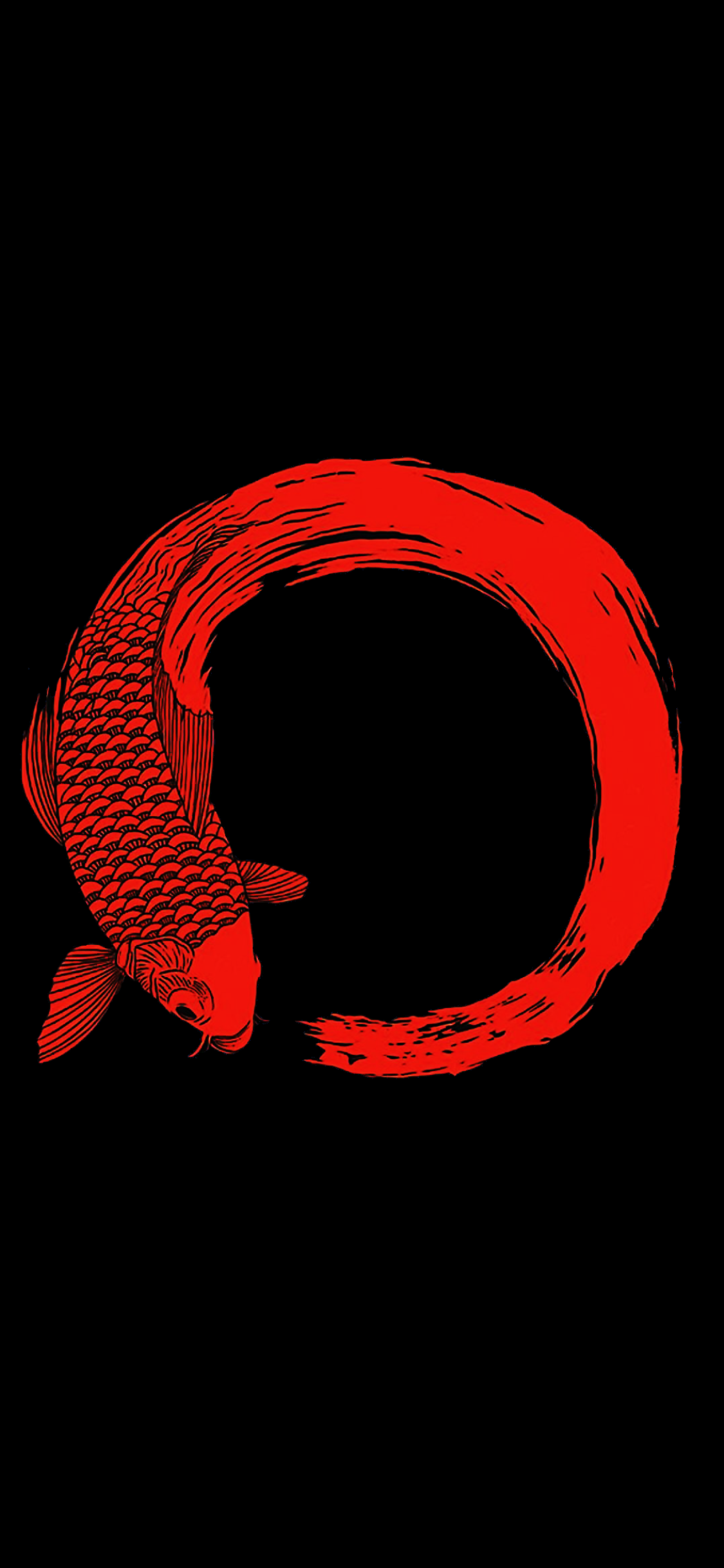 Enso Koi Fish Modified By U LMAO_ZEDONG. IPhone X Wallpaper