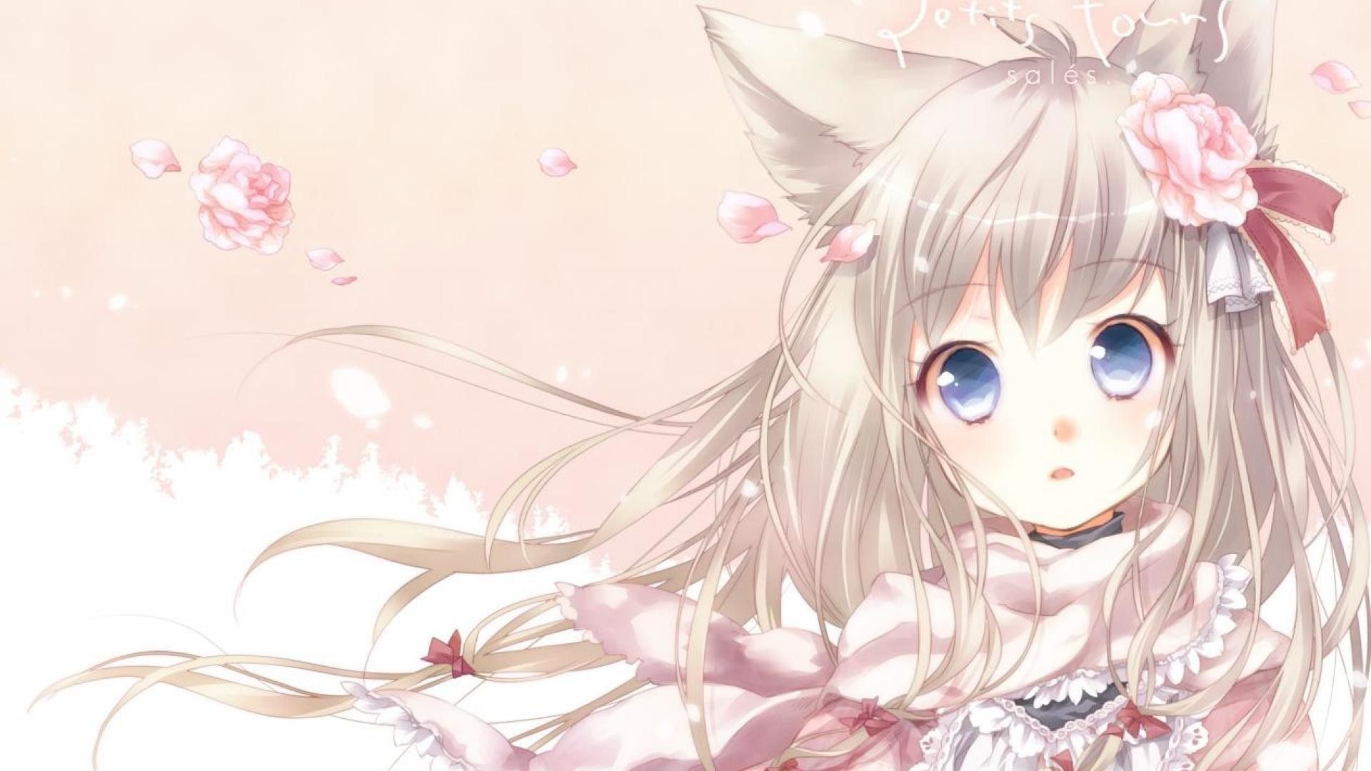 Blonde Neko Girl with White Hair - wide 5