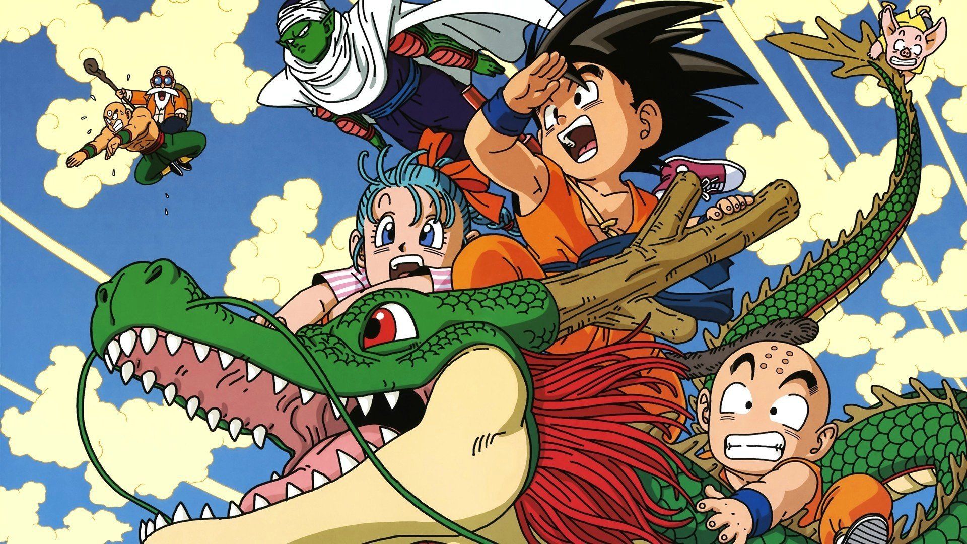 Dragon Ball Z, Krillin, Piccolo, Bulma, Kid Goku, Muten Roshi Wallpaper HD / Desktop and Mobile Background