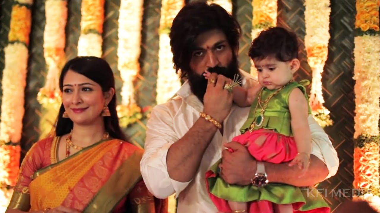 Yash Daughter Ayra Radhika Pandit Baby Naming Ceremony. Rocking Star Yash Family Photo Video