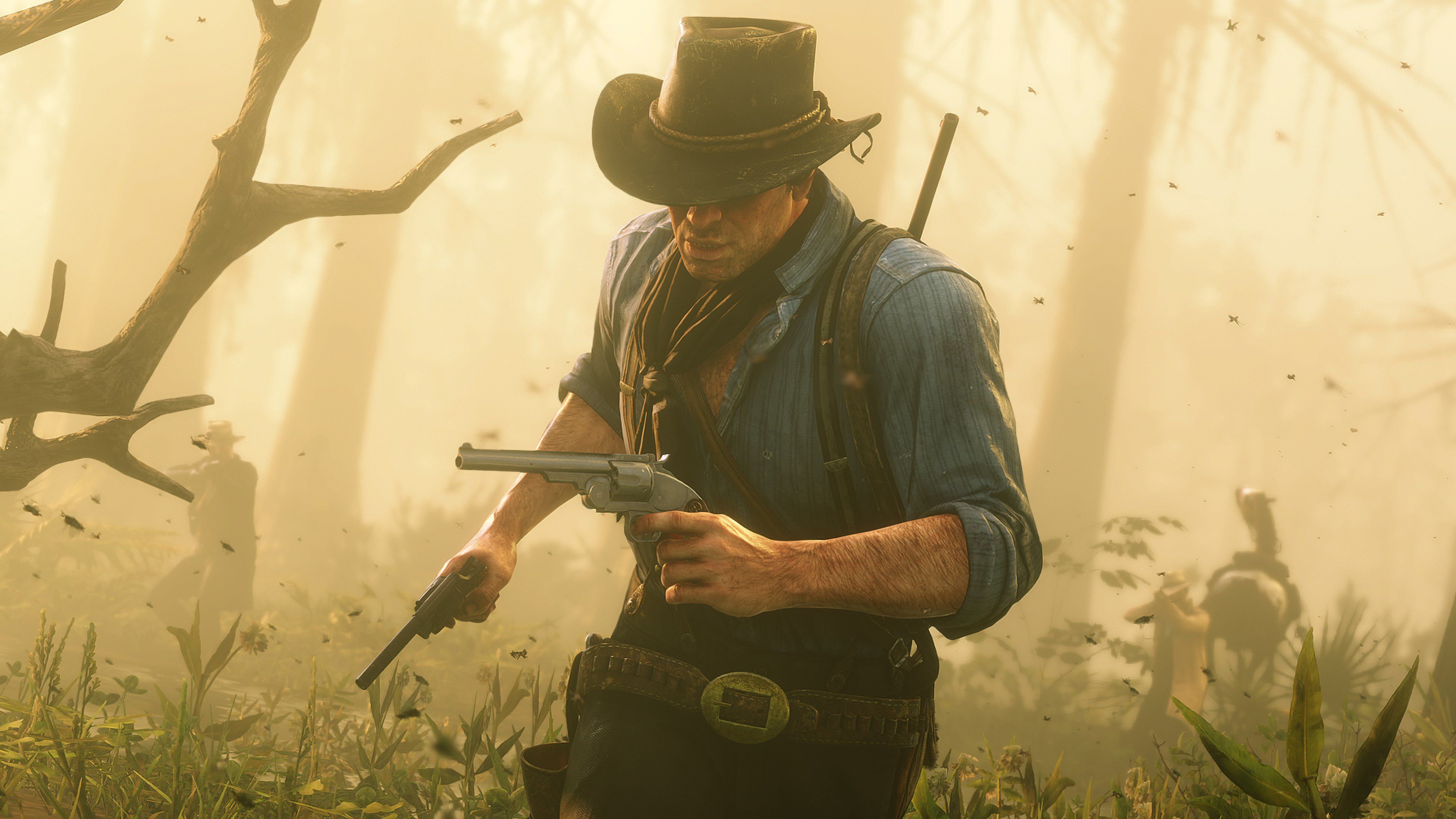 Download Red Dead Redemption 2, PS4, video game wallpaper