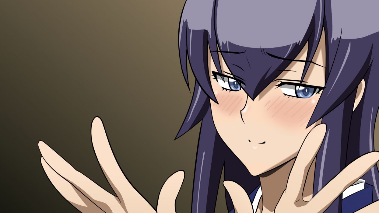 Blush busujima saeko highschool of the dead vector wallpaper