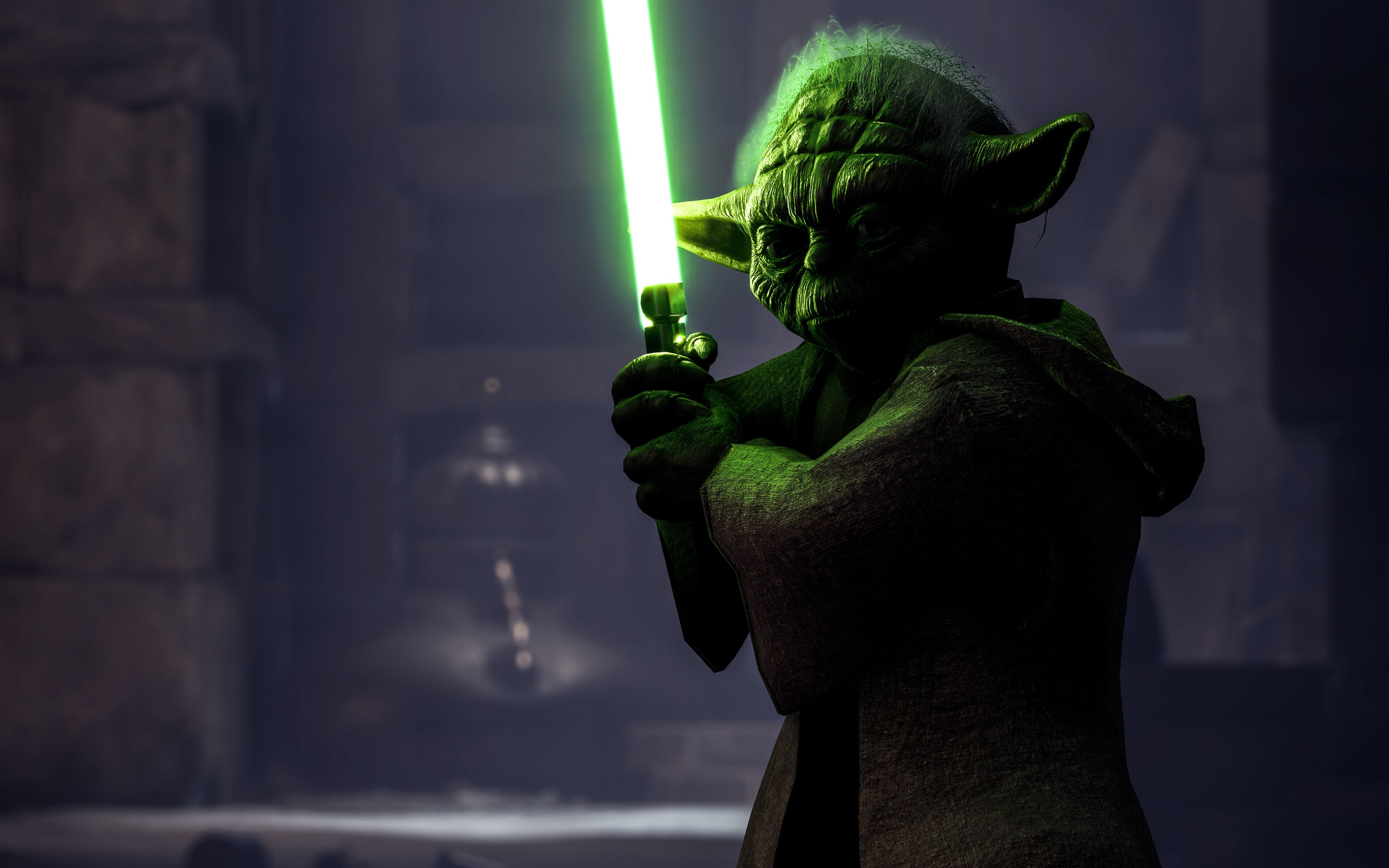 Yoda in Star Wars Battlefront 4K Wallpaper