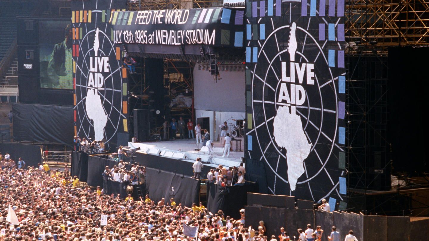 Live Aid' concert raises $127 million for famine relief in Africa