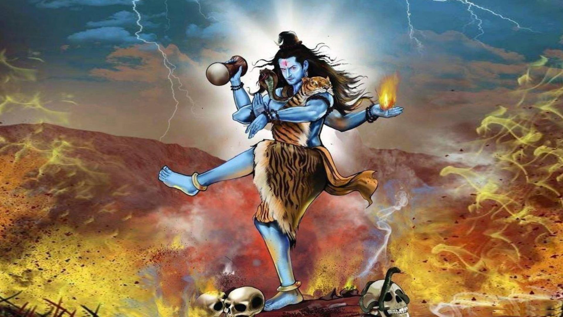 Lord Shiva Angry Image. Hindu Gods and Goddesses
