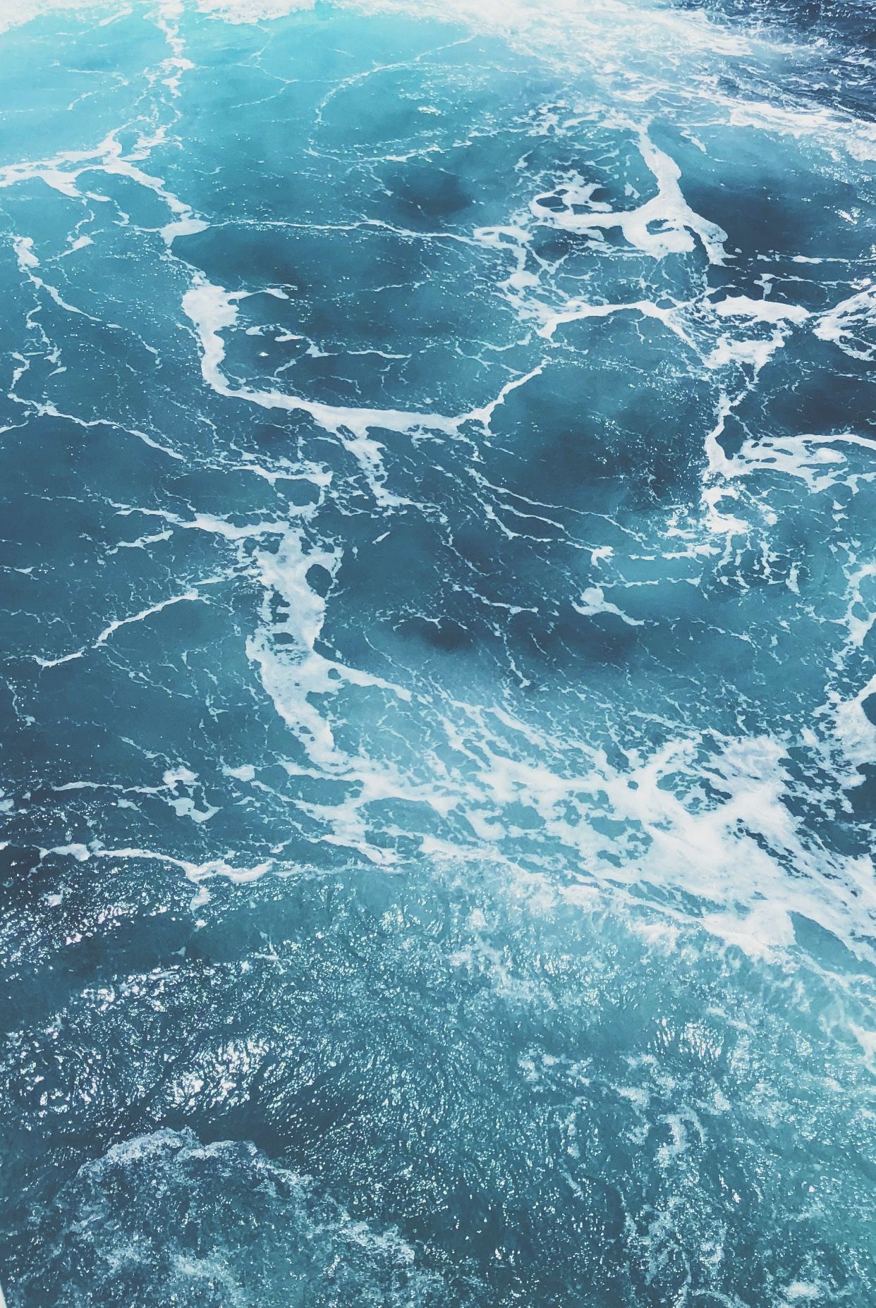 bright blue water ripples in ocean