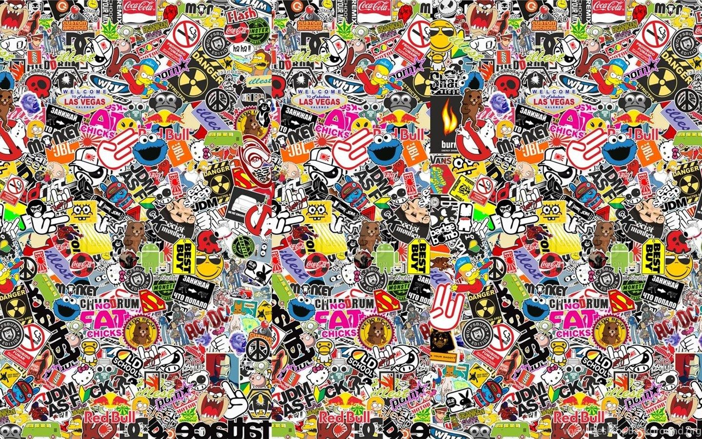Sticker Bomb HD Wallpaper Desktop Background