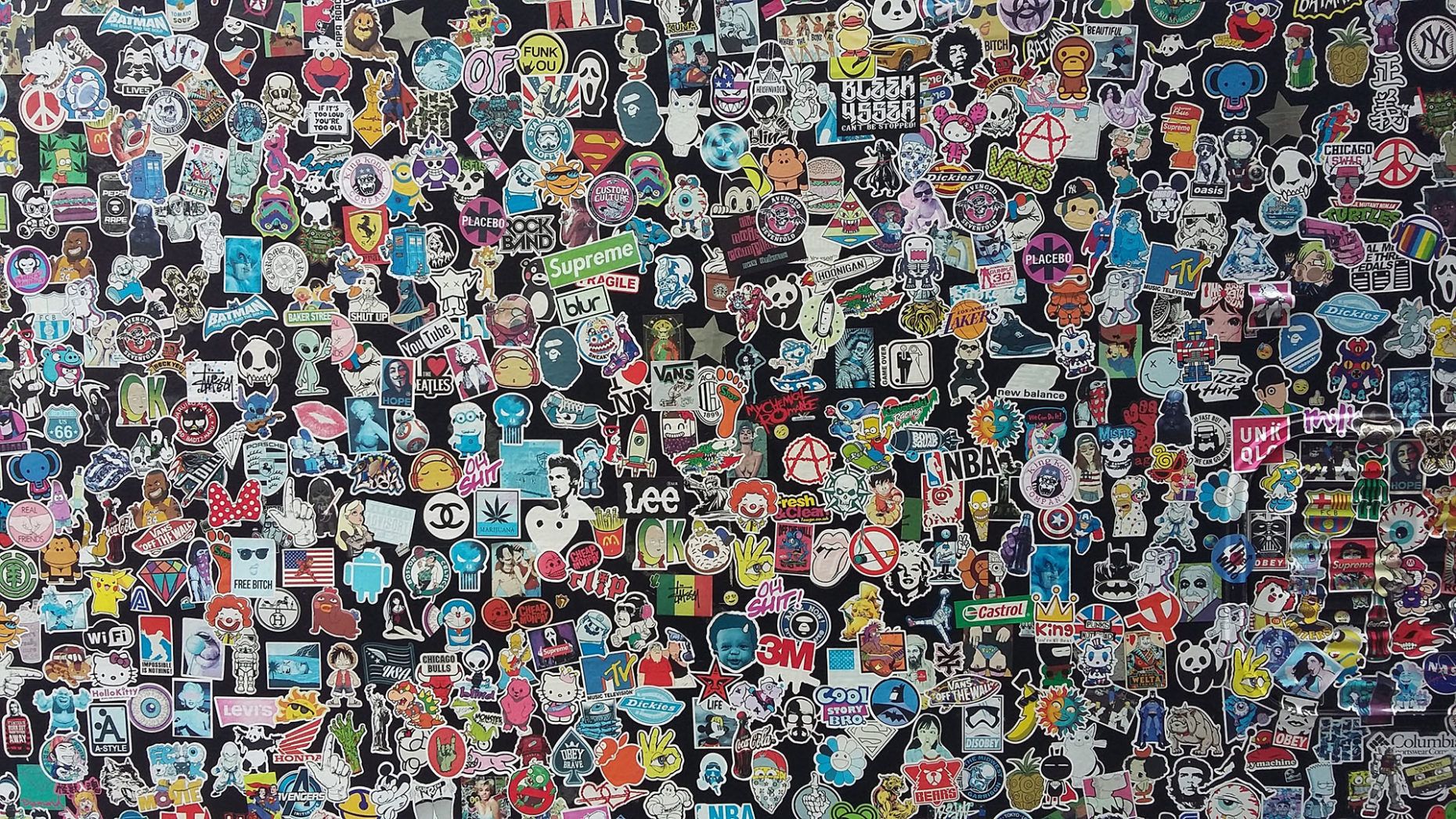 Download Sticker Bomb Wallpaper (1920×1080). A Wallpaper A Day