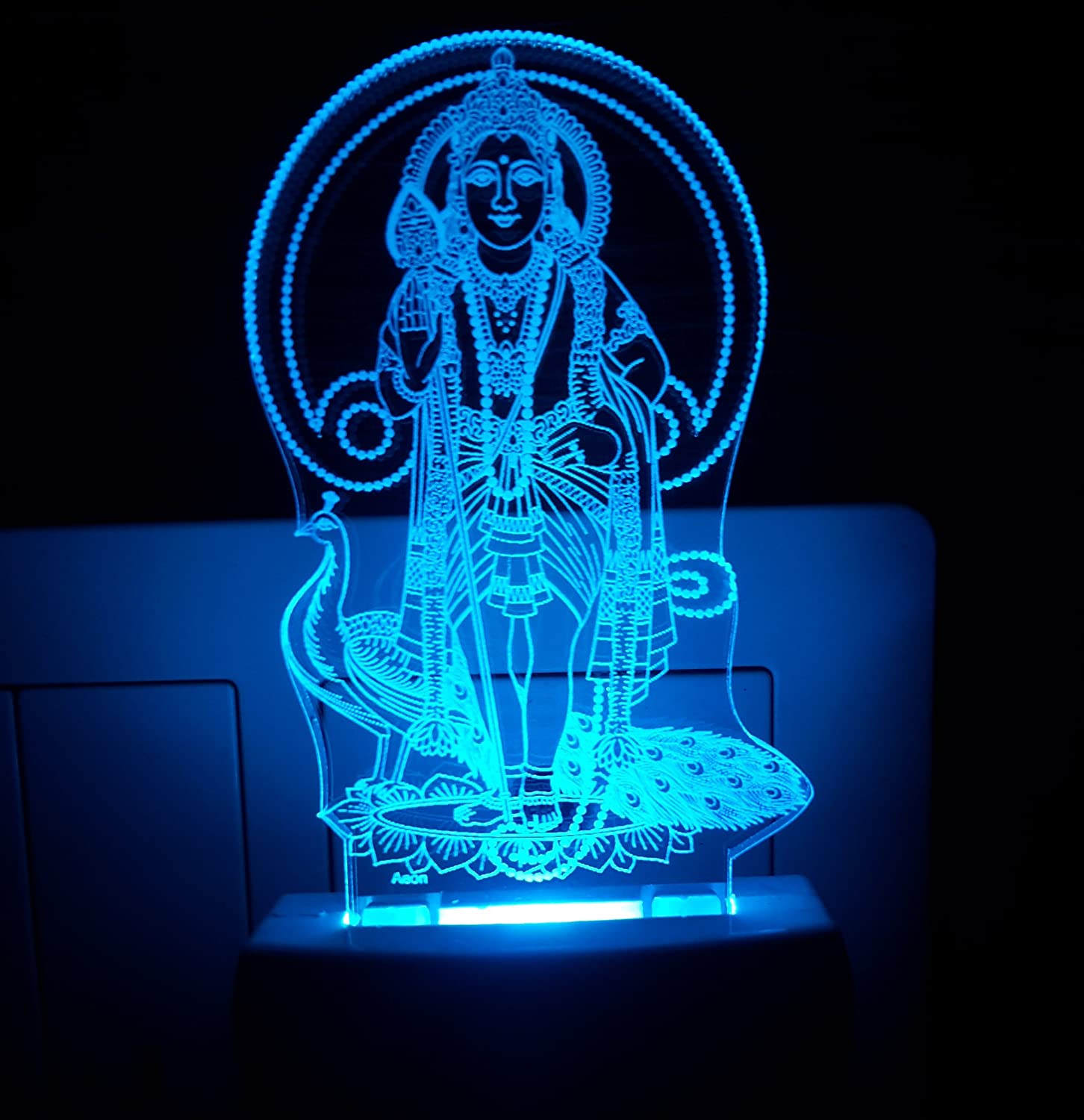 Buy Ajanta AEON 3D Plastic Murugan Lord Kartikeya Night Lamp