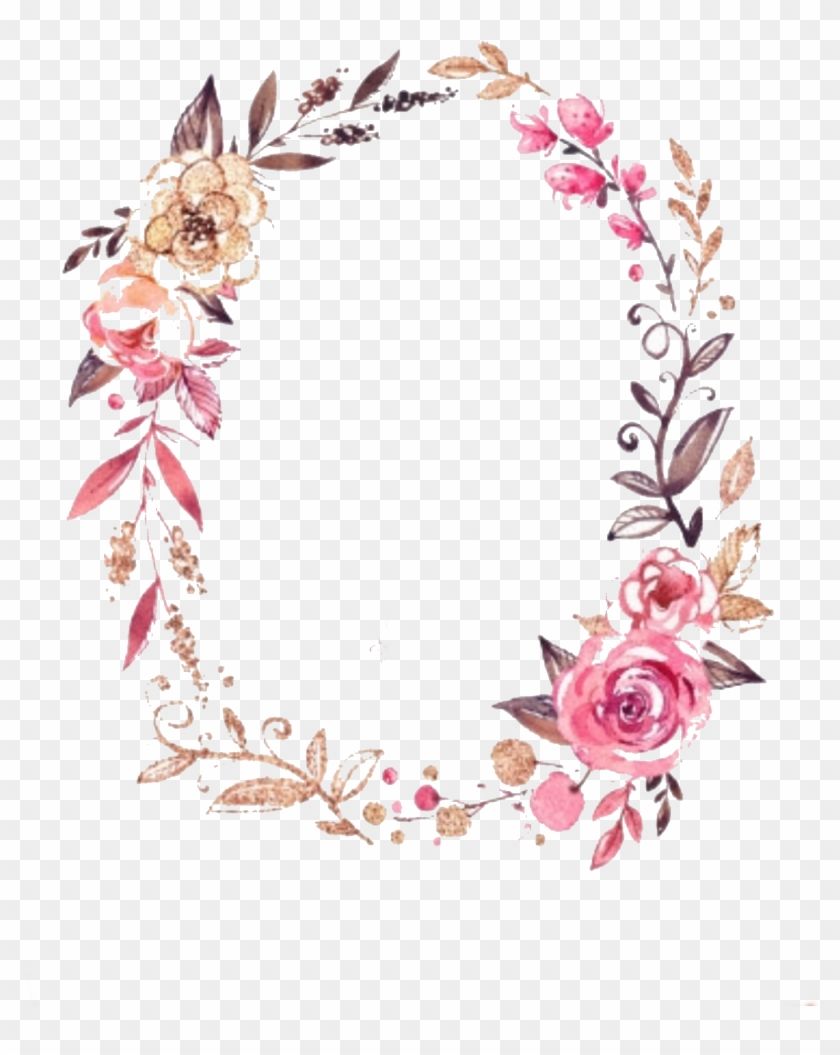 Flower Wreath Wallpaper With The Letter E Clipart