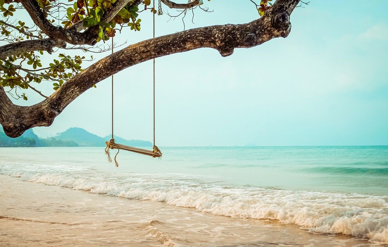 Swing On The Beach Wallpapers - Wallpaper Cave