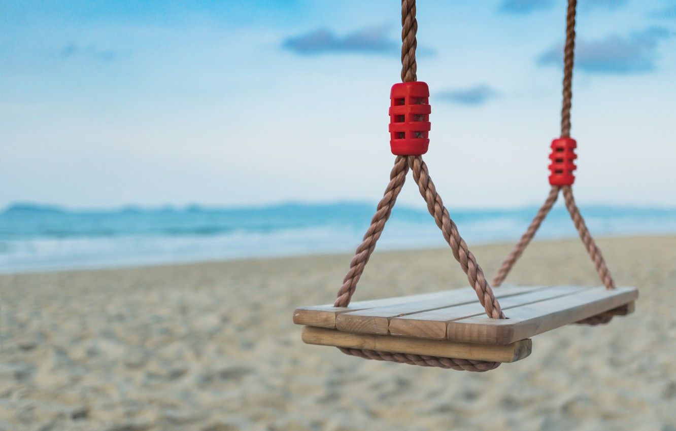 Wallpaper sand, sea, wave, beach, summer, swing, summer, beach