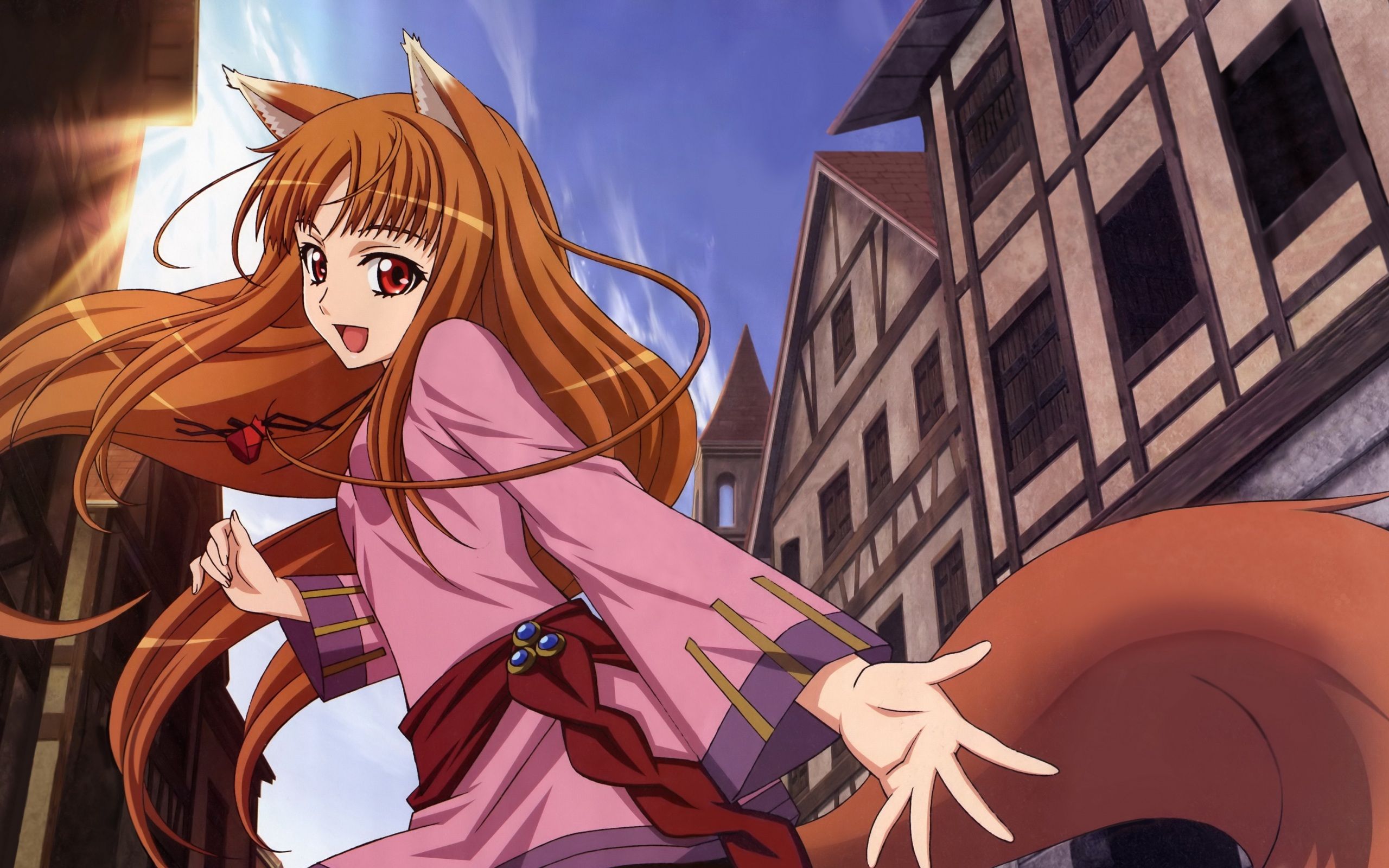 Wallpaper 4k spice and wolf, holo, girl, fox, tail 4k Girl, holo