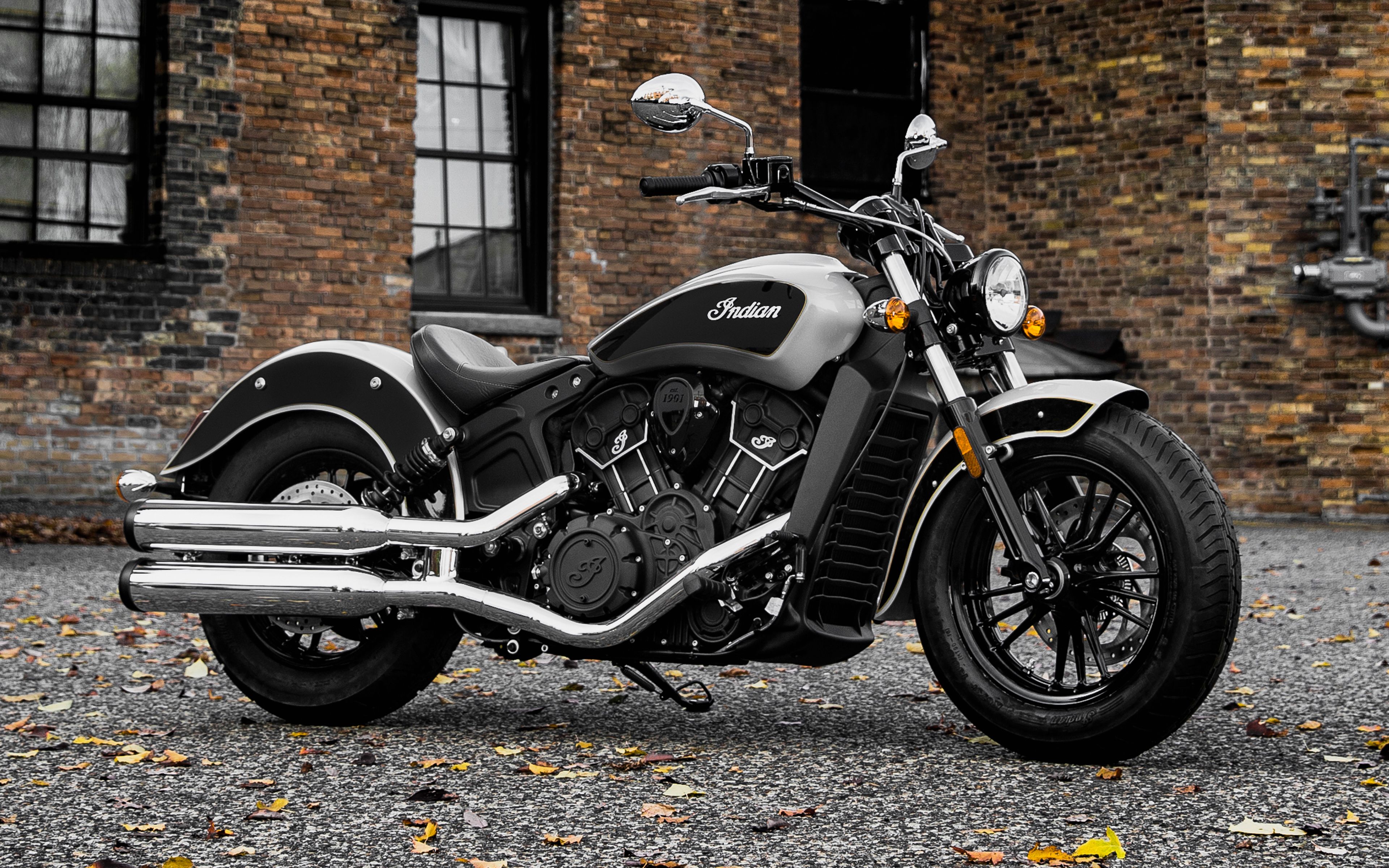 Download wallpaper Indian Scout, Bobber, luxury motorcycle