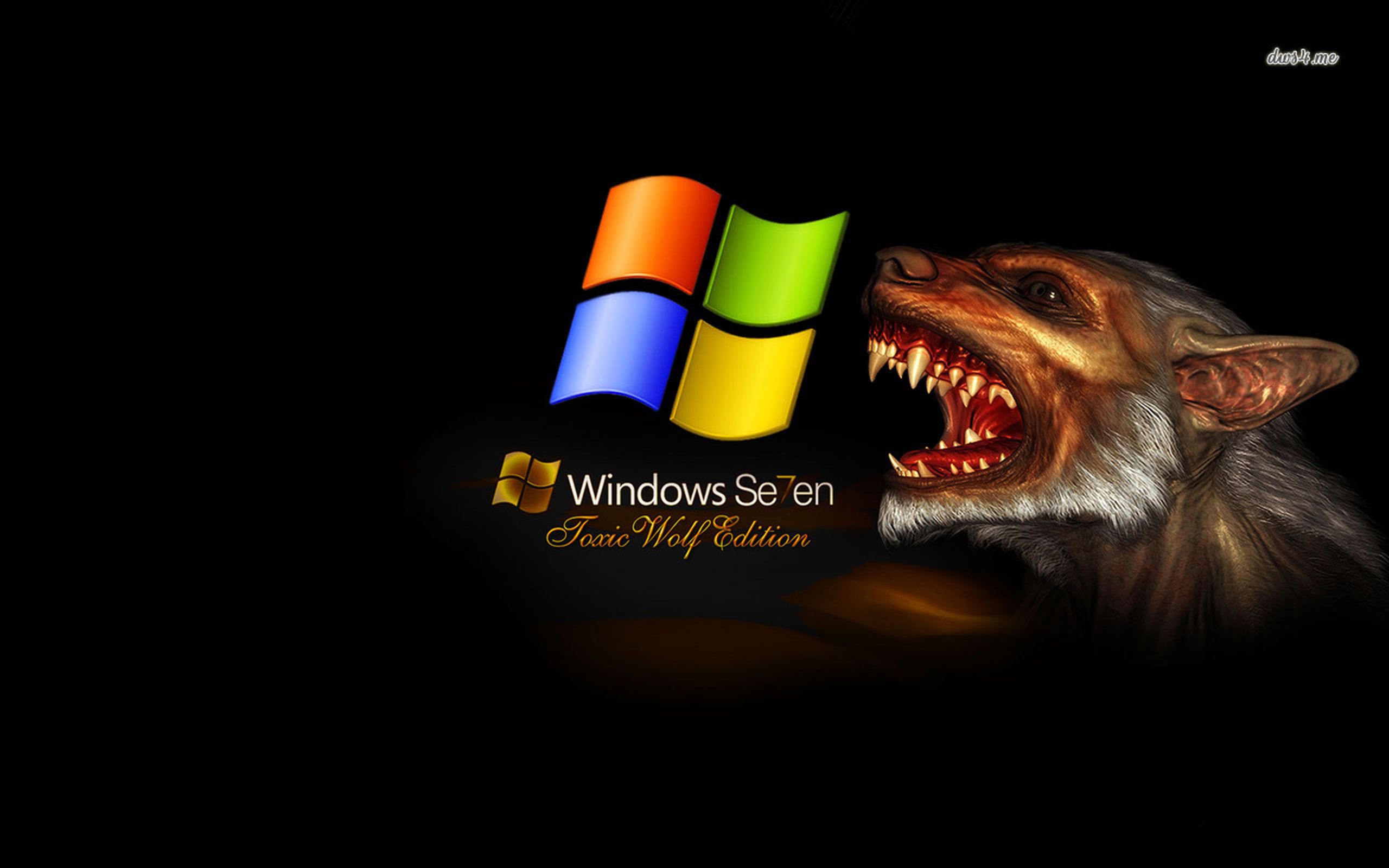 Windows 7 Toxic Wolf Edition 1280x800 Computer Wallpaper 20808
