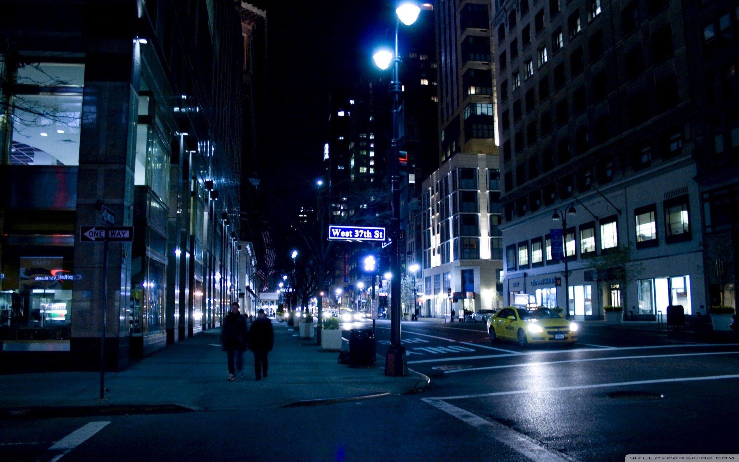 City Street Night Wallpaper Free City Street Night