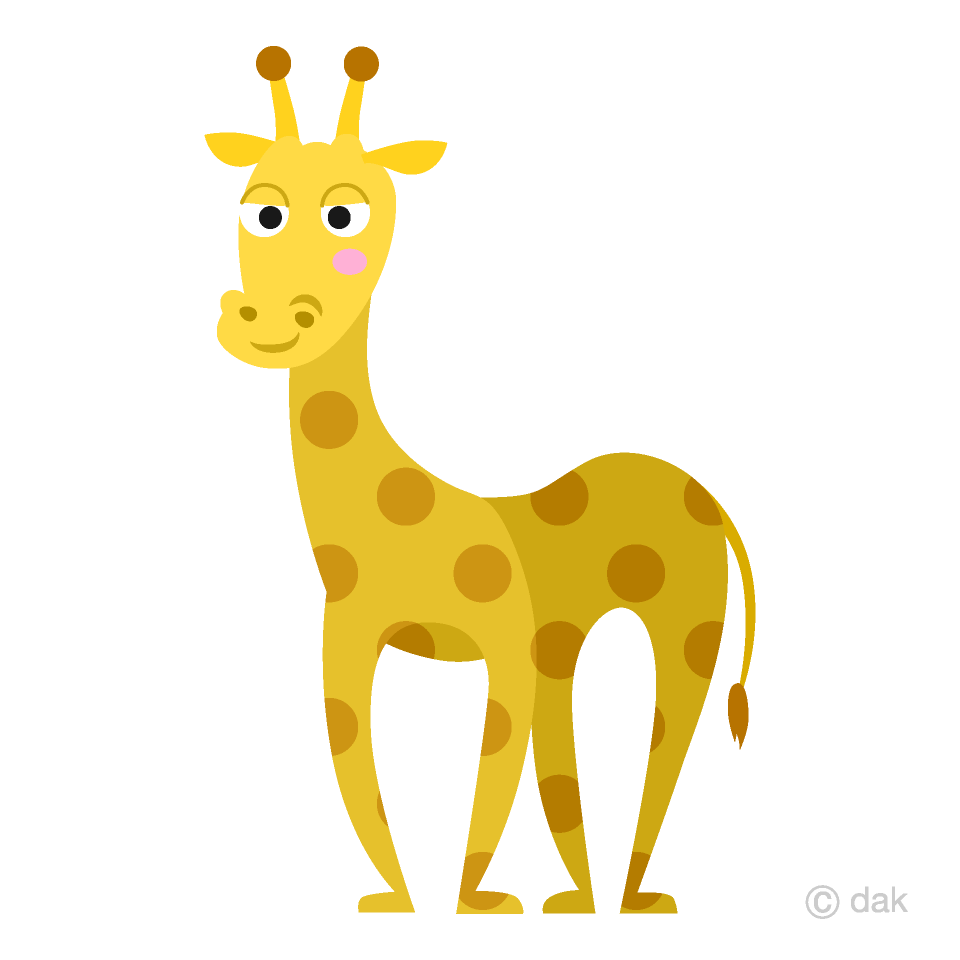 Friendly Giraffe Clipart Free PNG Image｜Illustoon