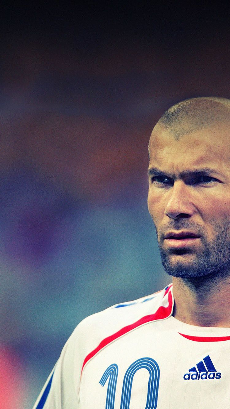 Zinedine Zidane France Football Player iPhone 6 Wallpaper HD