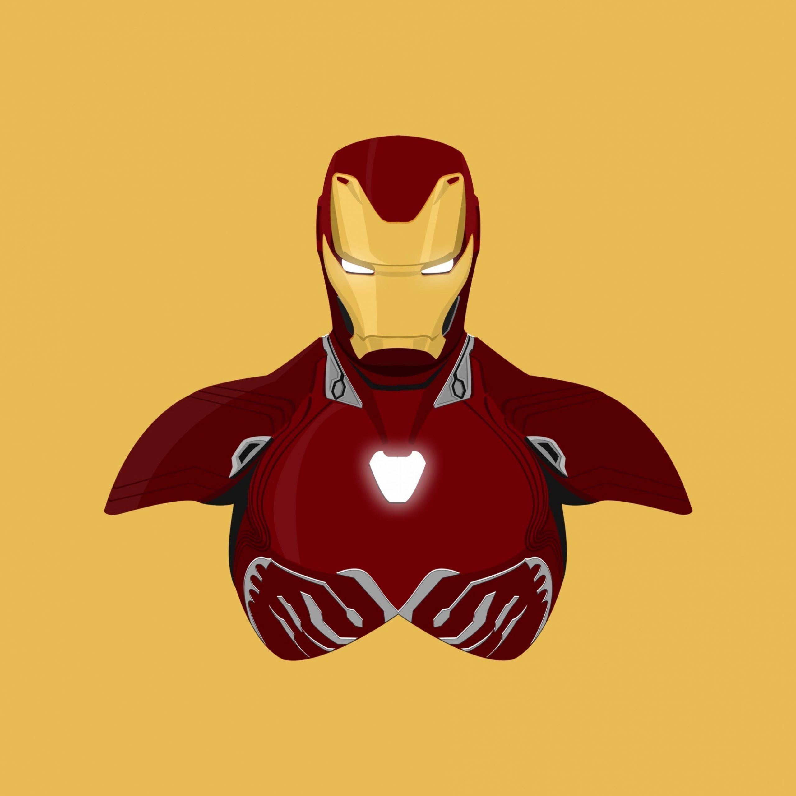 Download 16x16 wallpaper iron man, superhero, minimal, iron