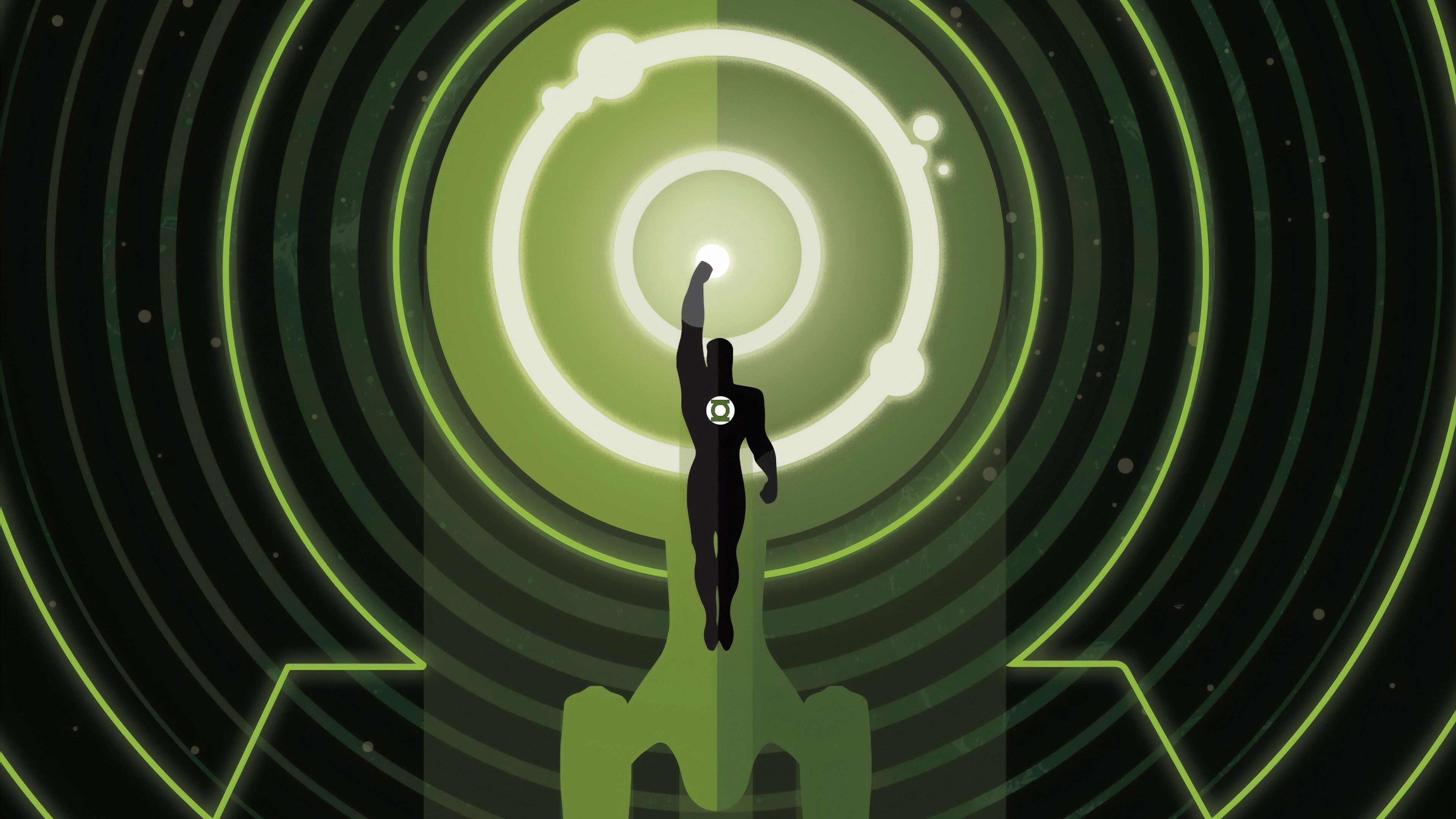 Green Lantern 4k Minimal, HD Superheroes, 4k Wallpaper, Image