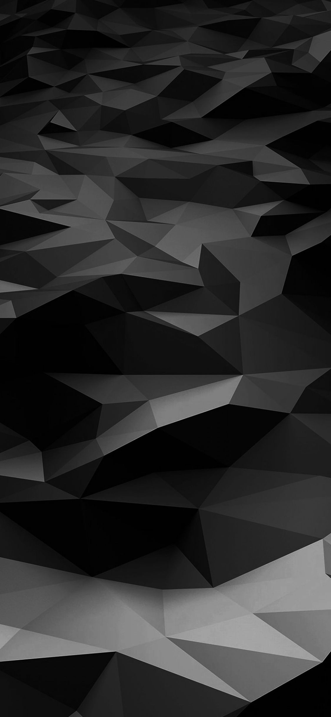 iPhone X wallpaper. low poly art dark bw