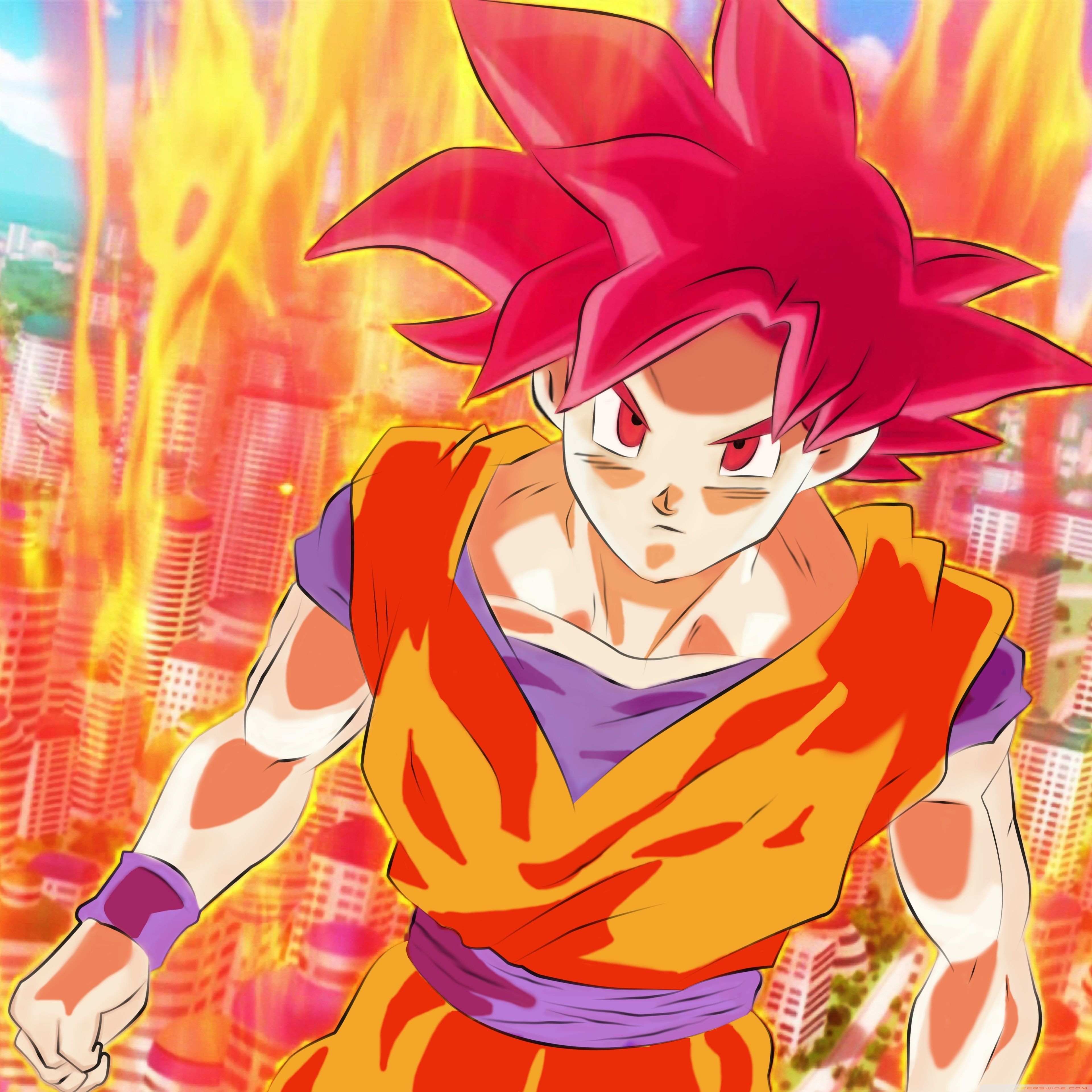 Goku Super Saiyan God Ultra HD Desktop Background Wallpaper for: Multi Display, Dual Monitor, Tablet