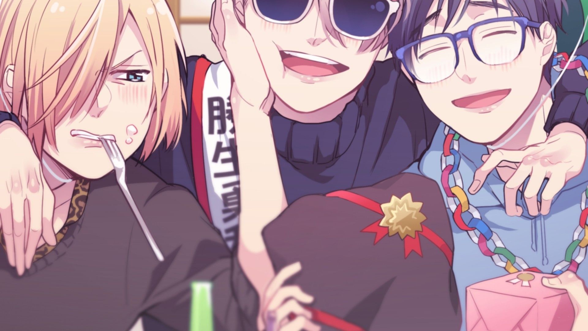 Download 1920x1080 Victor Nikiforov, Yuri Plisetsky, Katsuki Yuuri