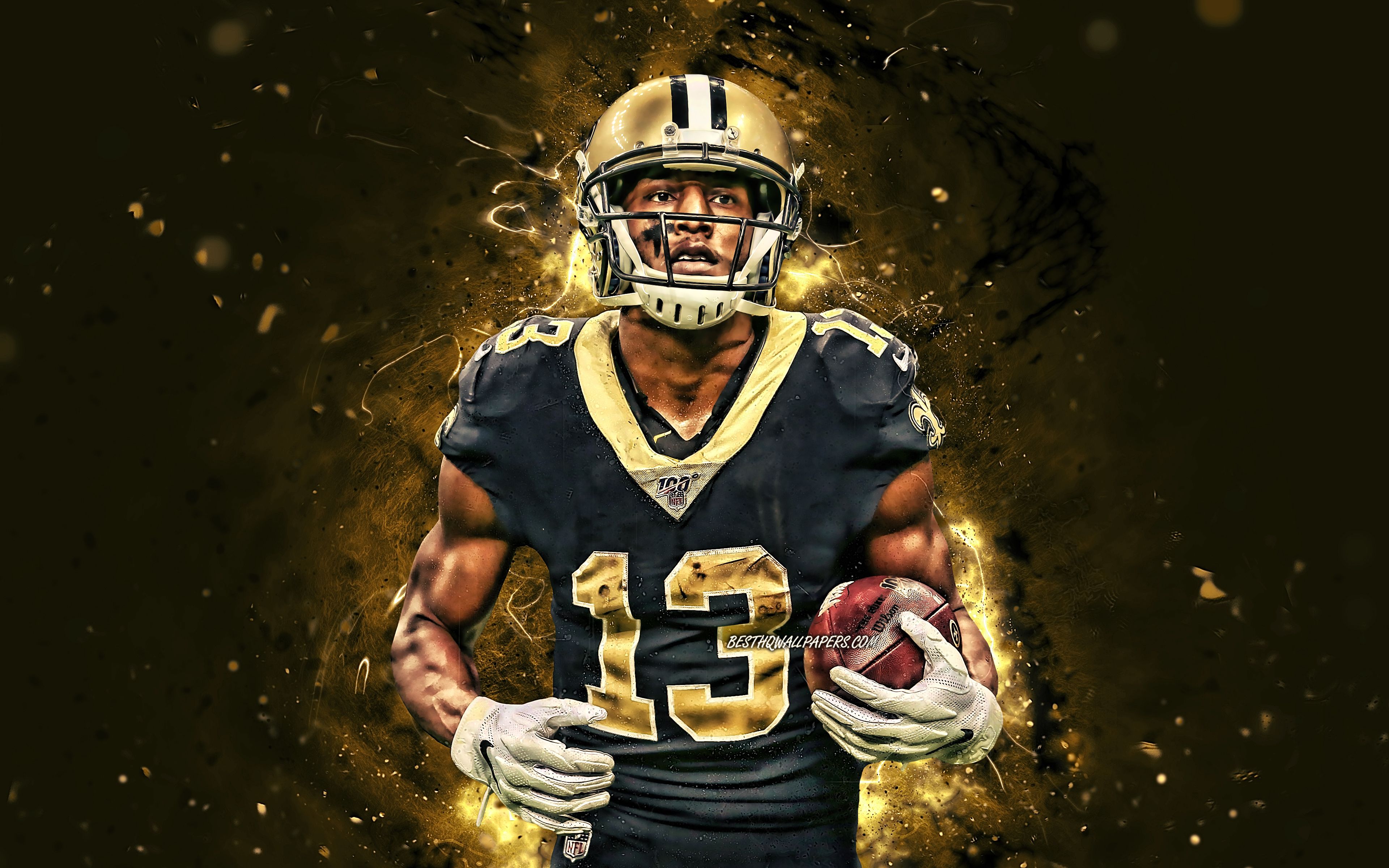 Download wallpaper Michael Thomas, 4k, NFL, New Orleans Saints