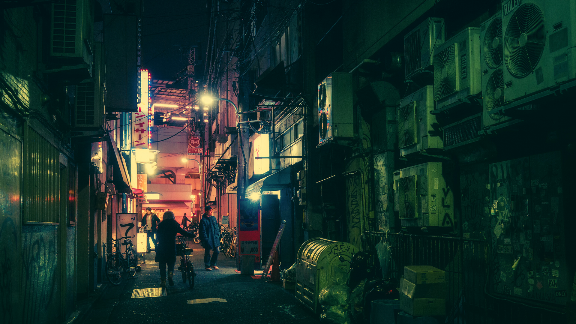 #bicycle, #neon, #Tokyo, #Japanese, wallpaper. General
