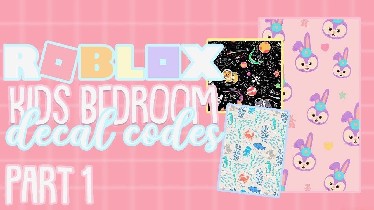 ROBLOX! Bloxburg Kids Bedroom Decal Codes!