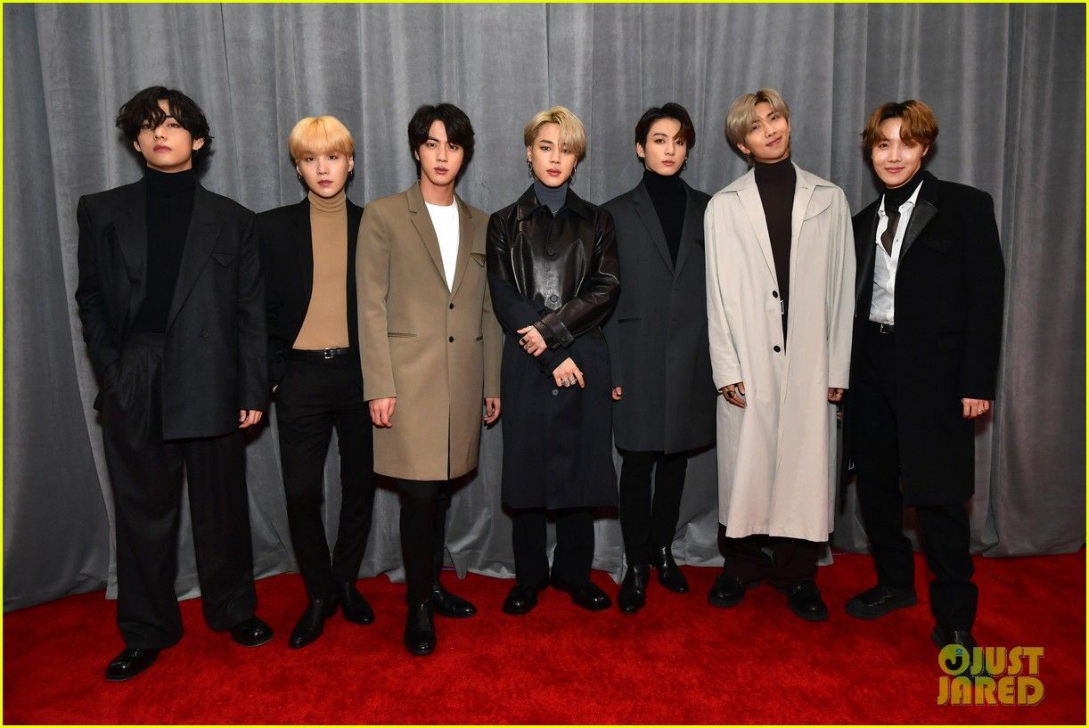 BTS Arrive for Grammys Walk the Red Carpet Ahead