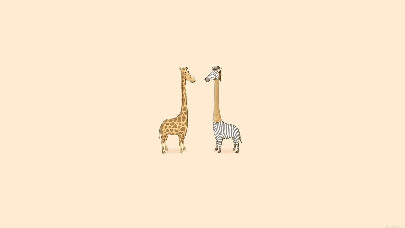 Cute Giraffe Yellow Animal Minimal. Minimalist Wallpaper, Cute Laptop Wallpaper, Laptop Wallpaper