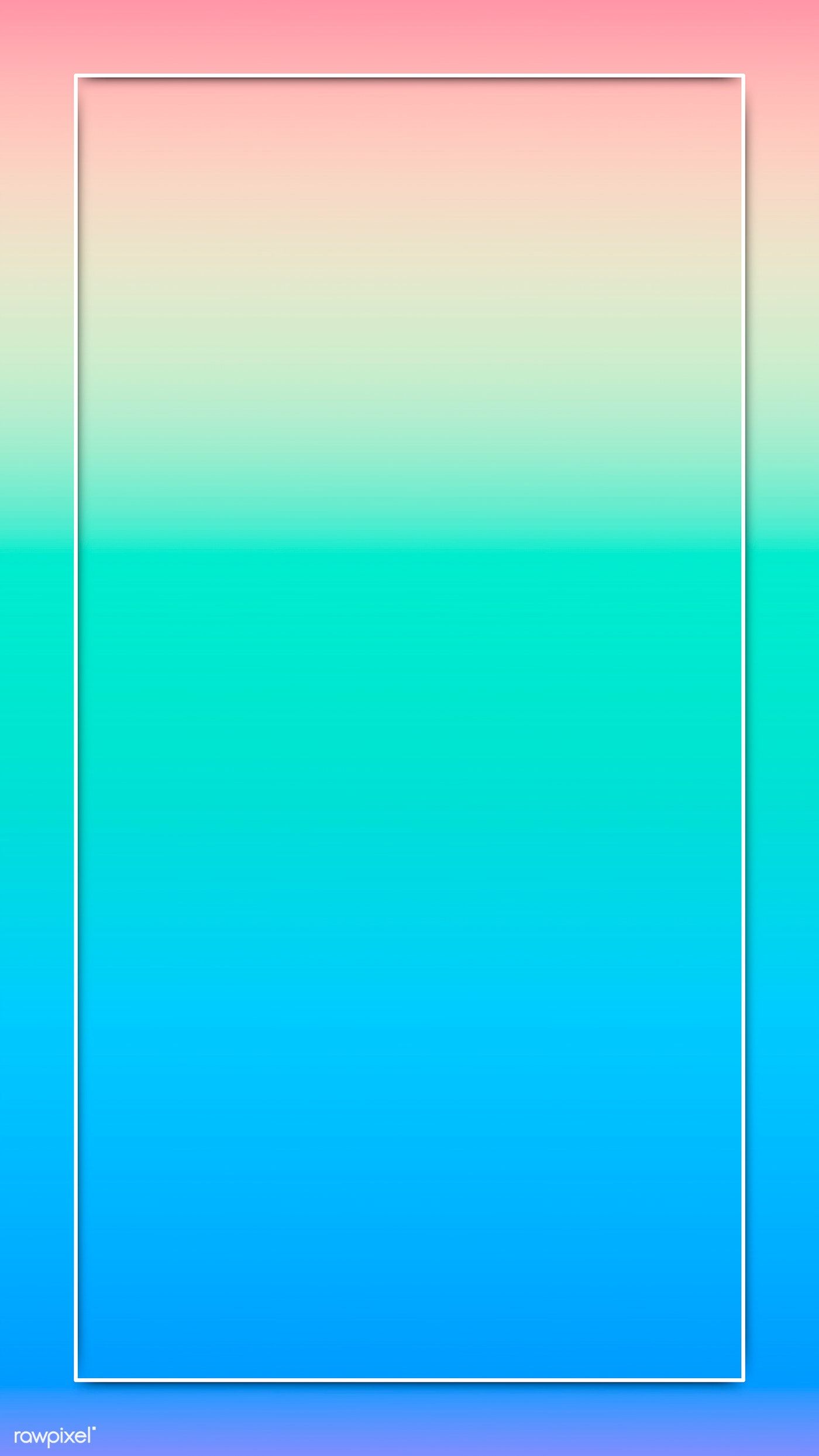 Download premium vector of White frame on holographic pattern