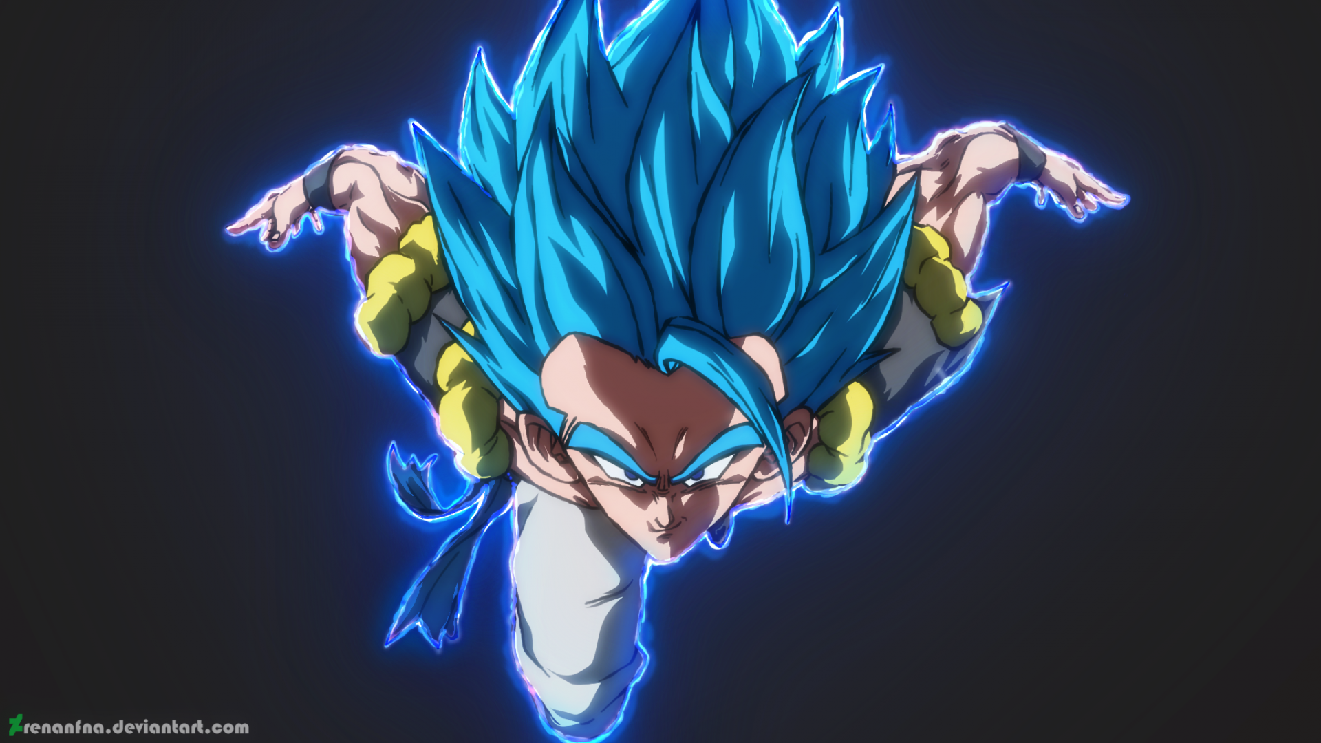 Free download Gogeta SS Blue HD Wallpaper Background Image
